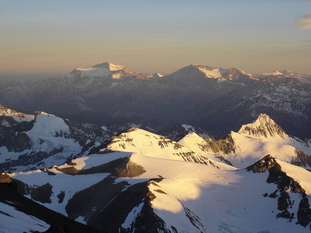 Mateniĝa pejzaĝo dum la suprenirado.